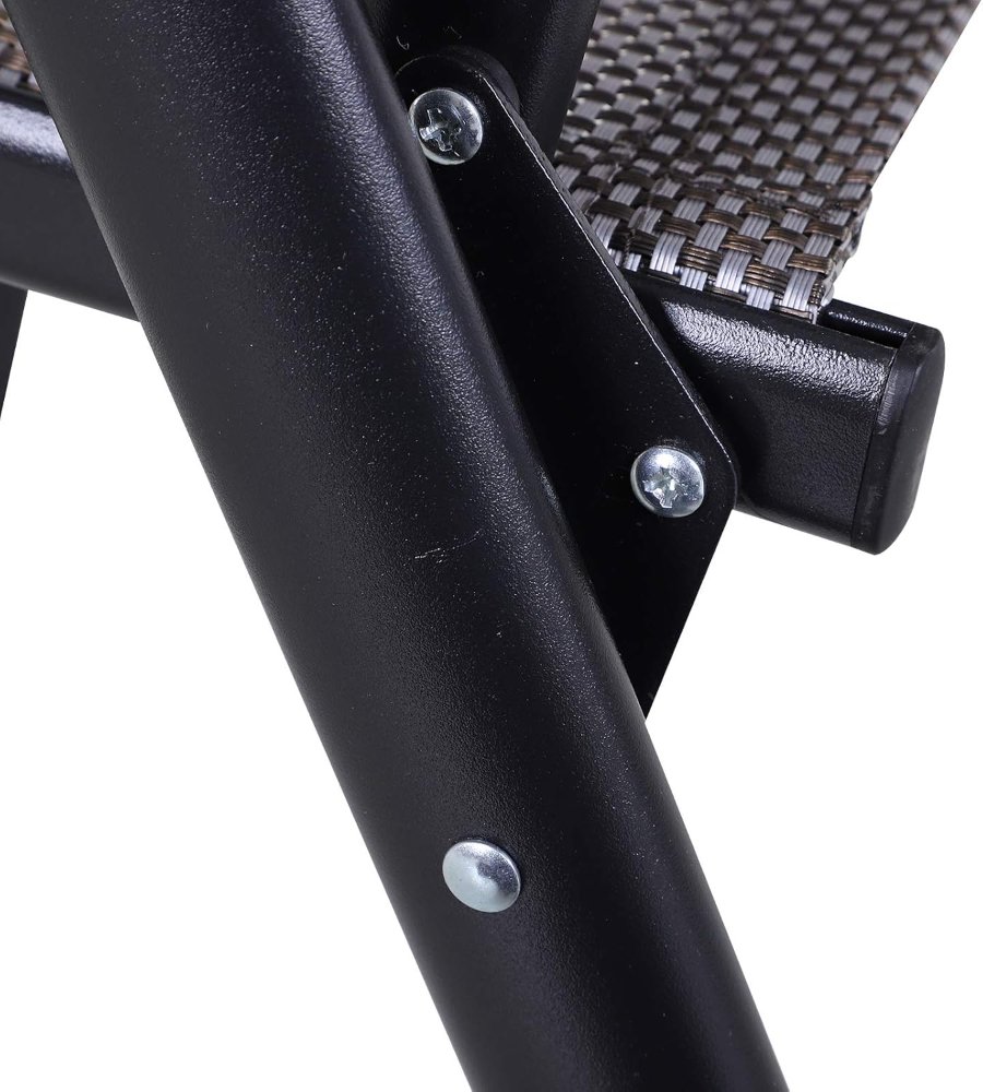 Juego de 3 piezas, dos sillas plegables y una mesa para patio al aire libre, apilables y portátiles para terraza, jardín, camping y viajes - Imagen 3