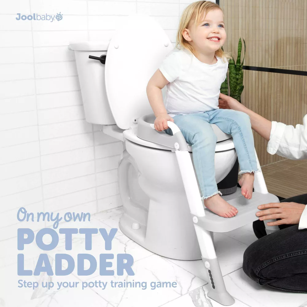 Escalera para orinal Jool Baby On My Own - Gris: Plástico, capacidad máxima de 18 kg (40 lbs) - Imagen 3