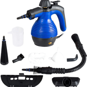 Limpiador de vapor de mano de 1050 W, potente vapor, desinfectante, vaporizador, plancha de vapor, elimina manchas y grasa del baño, cocina (azul)