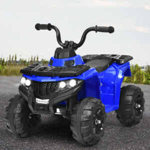 R1 SUPER STAR AZUL cuadraciclo eléctrico infantil 6V color rojo, con faros, MP3 y USB; soporta hasta 25 kg