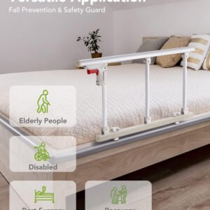 OasisSpace Barandilla de seguridad para cama  Riel de cama plegable para adultos mayores VALORADO