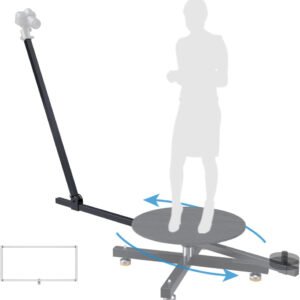 ?No incluye spinner? RAUBAY Spinner de 360 grados (versión estándar), kit de extensión, postes de extensión de 48 pulgadas y soporte de fondo de 20 x 41 pulgadas para retrato, selfie, escaneo corporal