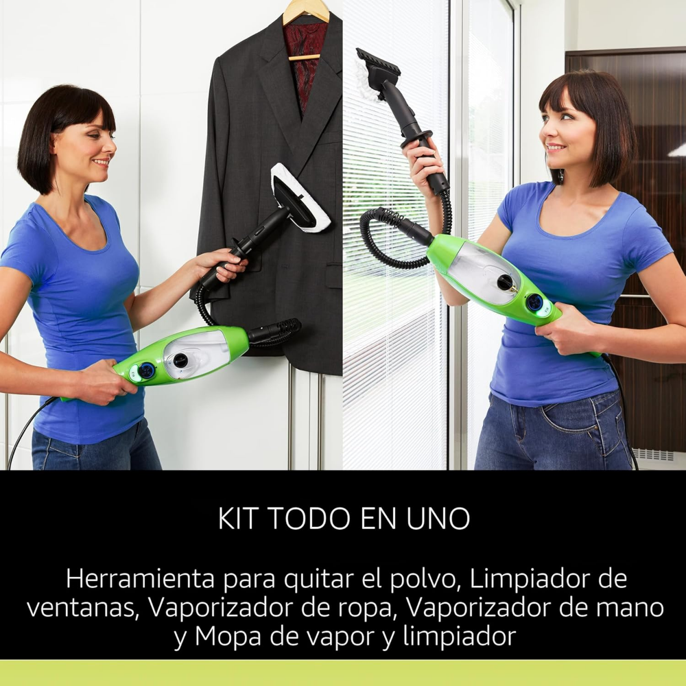 H2O Mopa de vapor X5 y limpiador de vapor de mano, Vaporizador de piso, limpiador de madera dura, azulejos y laminados, solo limpiador y mopa (incompleto) - Imagen 3