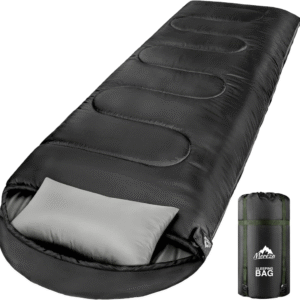 Saco de dormir de invierno de 0 grados para adultos y niños con almohada, saco de dormir para clima frío para 4 estaciones, camping, senderismo, mochilero, sacos de dormir para grandes y altos