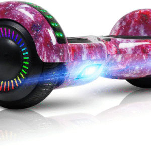 Patineta autoequilibrante de 16.5 cm, 6.5 pulgadas, con ruedas Bluetooth, luces LED, para niños y adultos, con cargador