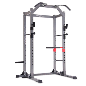 Body Flex Sports Body Power: rack multifuncional con barras para dominadas y fondos, seguro y ajustable para entrenamientos completos.