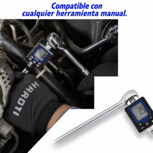 Adaptador digital de torque QUINN de 3/8? con pantalla LCD de alta precisión. Ideal para medir torque en herramientas mecánicas y trabajos automotrices profesionales o domésticos.