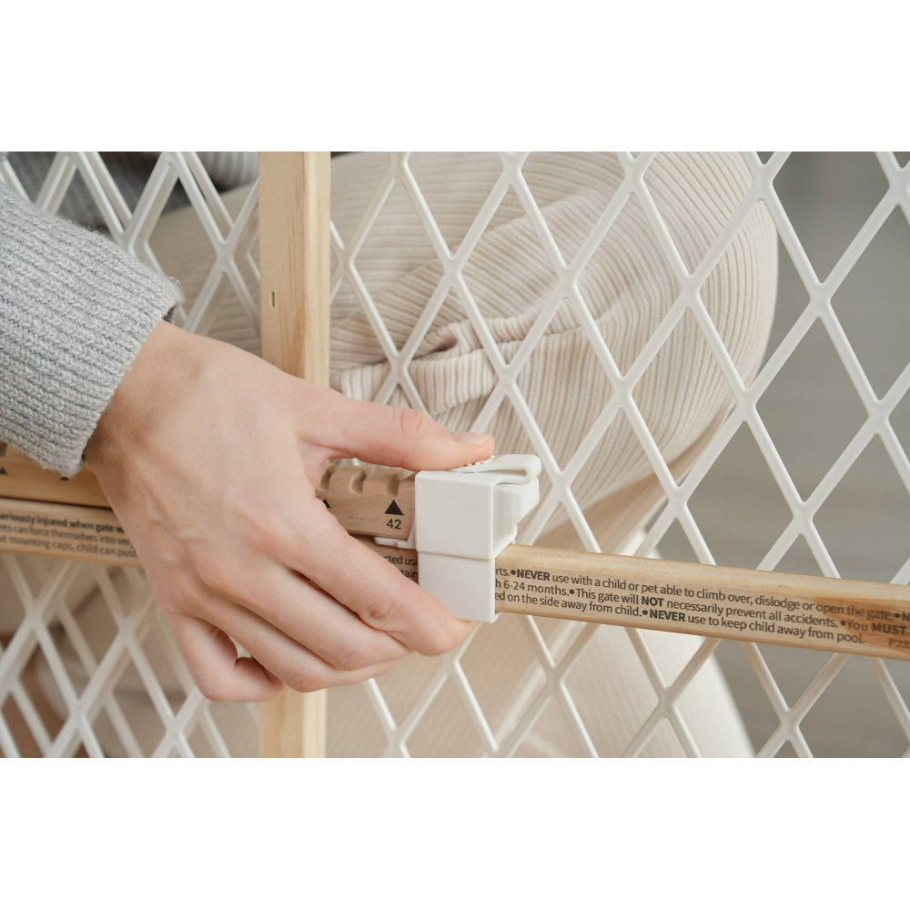 Reja de Seguridad Estándar para Pared, se adapta a paredes de 66 cm a 107 cm de ancho. ajustable y estándar para aberturas de hasta 42 pulgadas de ancho. Fácil de instalar, Para bebés de 6-24 meses - Imagen 5