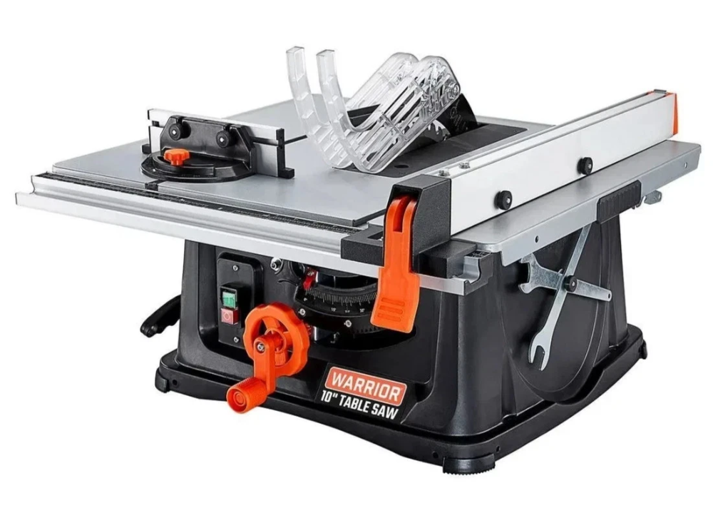 Sierra de mesa 10? de 15 amperios, motor 4250 RPM, ideal para cortes precisos en madera, carpintería y trabajos de taller.