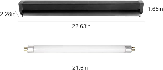 Lámpara UVB REPTI ZOO T5 HO de 24W, ideal para terrarios de reptiles tropicales. Incluye bombillo UVB 5.0 T5, reflector curvo desmontable y cable removible con interruptor. - Imagen 2