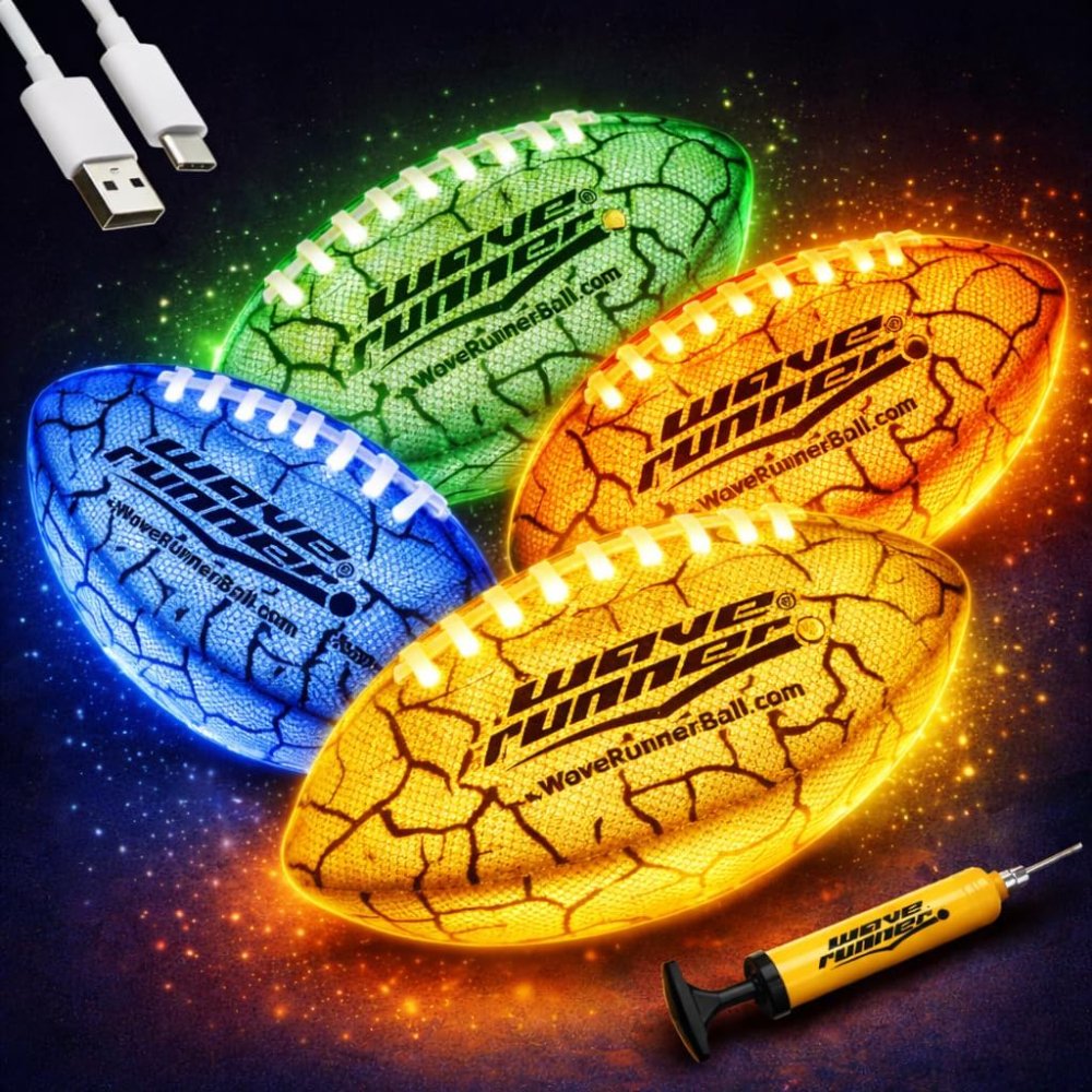 Balón de fútbol LED impermeable que brilla en la oscuridad para niños, adolescentes y adultos - Fútbol iluminado incluye bomba y baterías - Imagen 3
