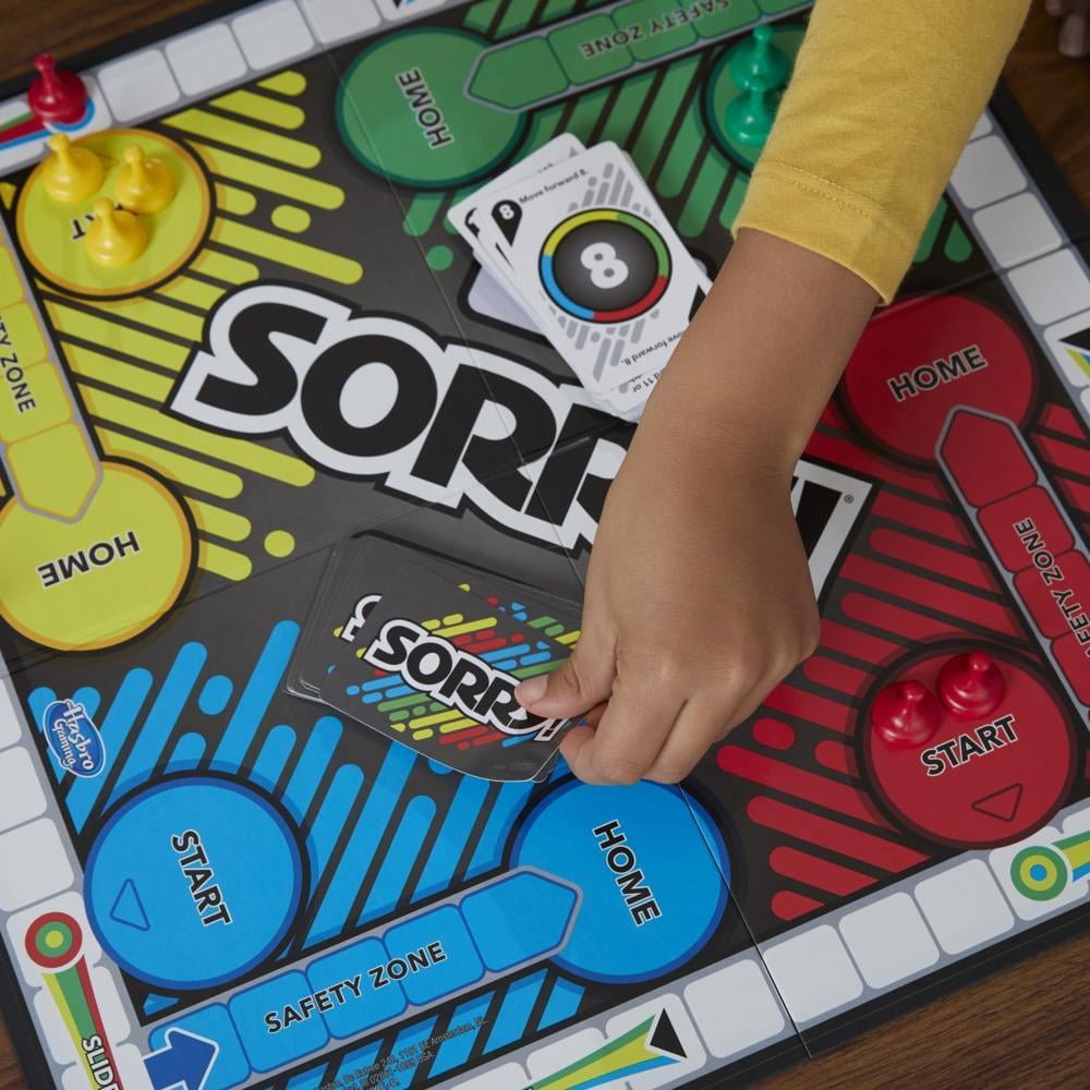 ¡Lo siento! Juego de mesa para niños a partir de 6 años; clásico juego de mesa de Hasbro; cada jugador tiene 4 peones. - Imagen 4