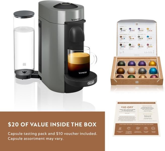Cafetera de una sola porción: café o espresso con solo tocar un botón. Programas y características innovadoras como calentamiento de 25 segundos y apagado automático de ahorro de energía - Imagen 2