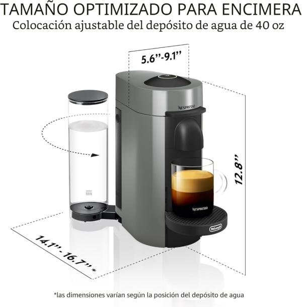 Cafetera de una sola porción: café o espresso con solo tocar un botón. Programas y características innovadoras como calentamiento de 25 segundos y apagado automático de ahorro de energía - Imagen 4