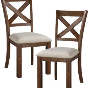 JUEGO DE 2 SILLAS DE COMEDOR, color marrón