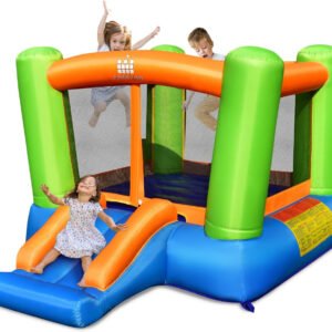Casa inflable de rebote para niños, con tobogán, para fiestas en interiores y exteriores, patio trasero, regalos de cumpleaños, tela Oxford 420D, para 36 jugadores