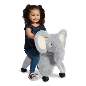Elefante rodante Radio Flyer Ellie: juguete para niños pequeños de acero y plástico, capacidad de 19 kg (42 lb).