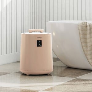 Calentador de toallas de 18L para baño, con pantalla LED y apagado automático, marron, para hogar y fiesta