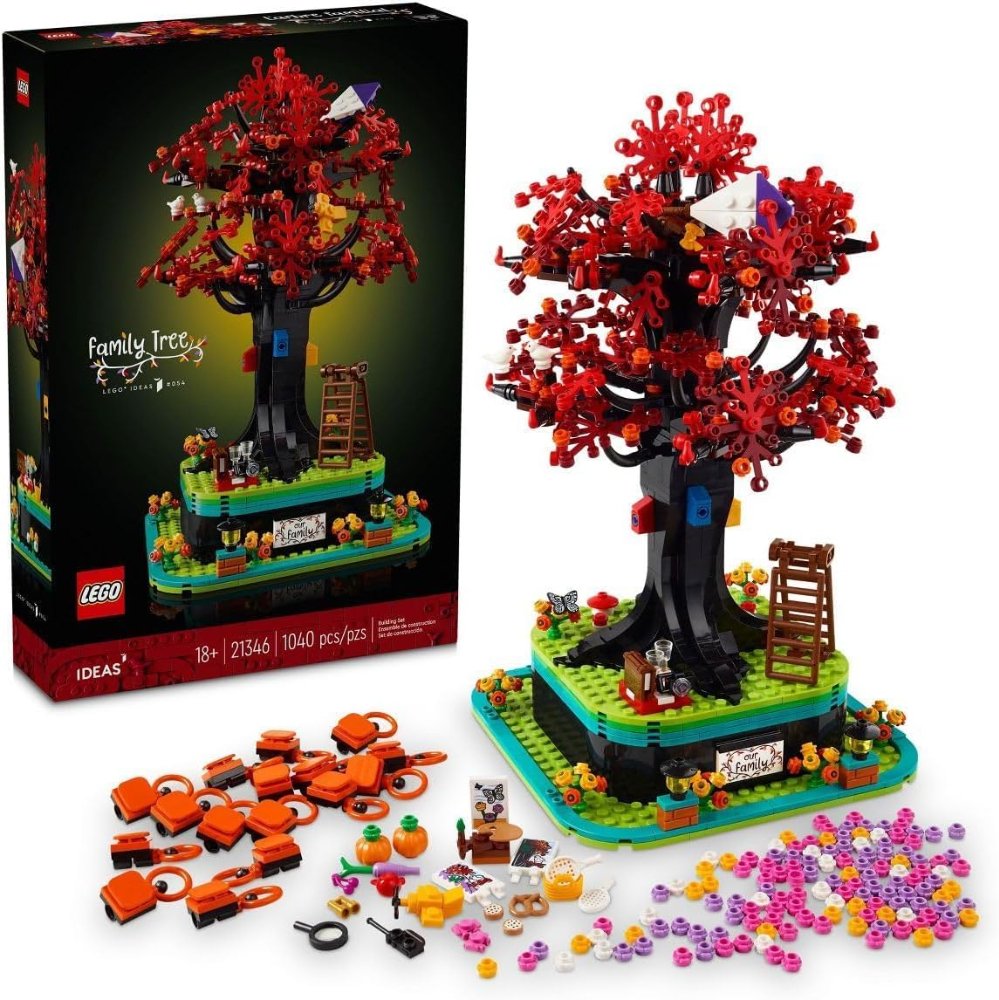 LEGO Ideas 21346 - Árbol Genealógico, 1040 piezas, para adultos, adorno personalizable, para coleccionistas y fans de LEGO