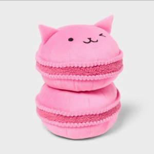 Almohada de felpa de peluche de macaron para gato rosa Pillowfort mini relleno con peso