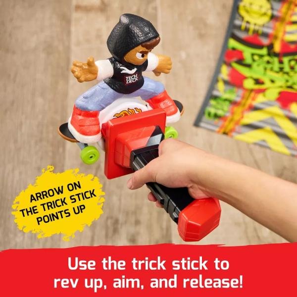 Tech Deck Shred N' Blast Sk8board con rampa, para hacer grandes acrobacias aéreas, para niños a partir de 6 años - Imagen 5