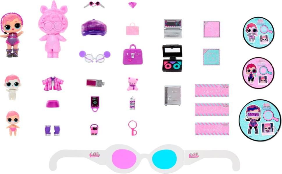 Muñeca LOL Surprise Eye Spy Series Ultimate Unboxing, con 40+ sorpresas, incluye 3 muñecas exclusivas (1 Tot, 1 Baby Sister, 1 mascota), diseño de candado grande, para niños a partir de 6 años - Imagen 2