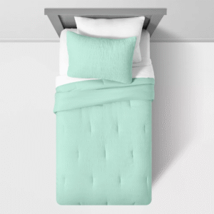 Juego de edredón individual Seersucker para niños, microfibra ligera, certificado OEKO-TEX, incluye 1 edredón y 1 funda de almohada, para hogar