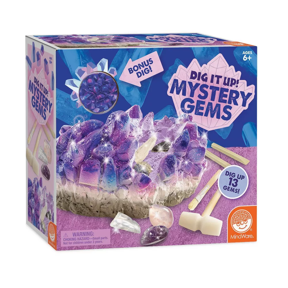 Kit de ciencia para excavar gemas misteriosas, incluye 13 gemas, para niños a partir de 6 años, para el hogar y actividades educativas - Imagen 2