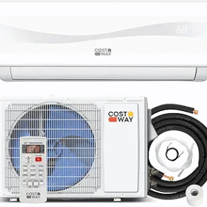 Aire Acondicionado y Calentador Mini Split COSTWAY 18000BTU, 19 SEER, Enfriamiento hasta 1250 Sq. Ft, Inverter, Bomba de Calor